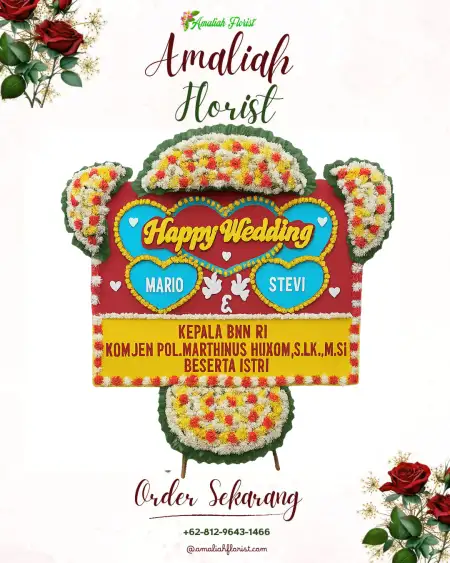 Papan Bunga Pernikahan Sukakerti